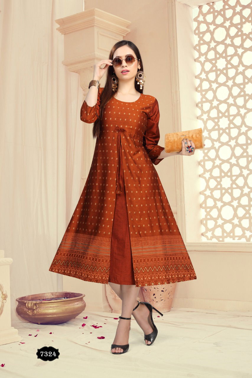 Fashion Talk Dolly Latest Fancy Wear Printed Designer Anarkali Kurtis Collection